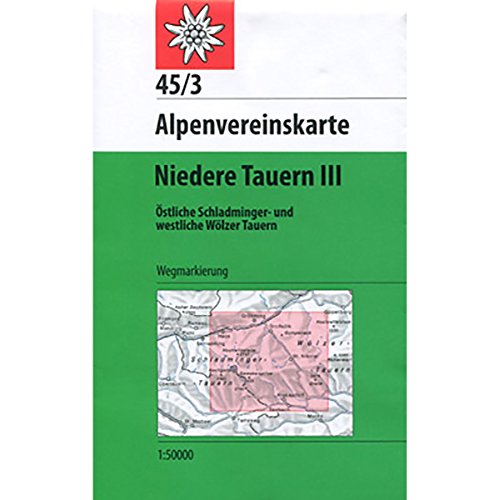 Niedere Tauern 3: Topographische Karte 1:50.000 mit Wegmarkierungen (Alpenvereinskarten) von dav