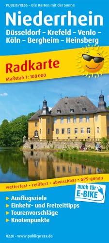 Niederrhein, Düsseldorf - Krefeld - Venlo - Köln - Bergheim - Heinsberg: Radkarte mit Ausflugszielen, Einkehr- & Freizeittipps, wetterfest, reissfest, abwischbar, GPS-genau. 1:100000 (Radkarte: RK) von FREYTAG-BERNDT UND ARTARIA