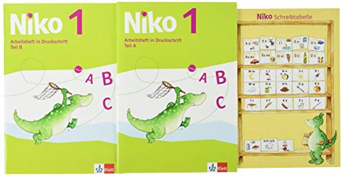 Niko 1: Arbeitshefte Teil A+B Druckschrift Klasse 1 (Niko Sprachbuch. Ausgabe ab 2014)