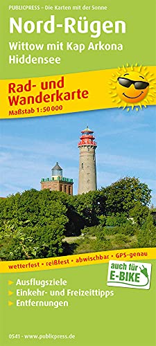 Nord-Rügen, Wittow mit Kap Arkona, Hiddensee: Rad- und Wanderkarte mit Ausflugszielen, Einkehr- & Freizeittipps, wetterfest, reißfest, abwischbar, GPS-genau. 1:50000 (Rad- und Wanderkarte: RuWK) von Freytag-Berndt und ARTARIA