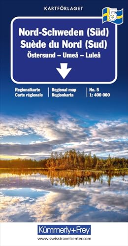 Kümmerly+Frey Regional-Strassenkarte 5 Nord-Schweden (Süd) 1:400.000: Mit Östersund, Umea und Lulea. Inkl. Reiseinformationen