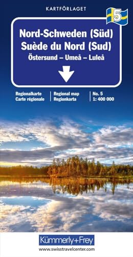Kümmerly+Frey Regional-Strassenkarte 5 Nord-Schweden (Süd) 1:400.000: Mit Östersund, Umea und Lulea. Inkl. Reiseinformationen von Kummerly & Frey