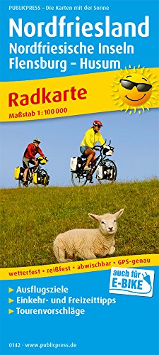 Nordfriesland, Nordfriesische Inseln, Flensburg -. Huseum: Radkarte mit Ausflugszielen, Einkehr- & Freizeittipps, wetterfest, reissfest, abwischbar, GPS-genau. 1:100000 (Radkarte: RK) von Publicpress