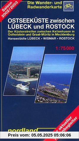 Nordland Karten, Ostseeküste zwischen Lübeck und Rostock