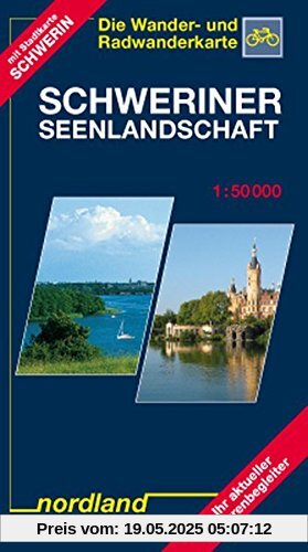 Nordland Karten, Schweriner Seenlandschaft (Mecklenburgische Seenplatte)
