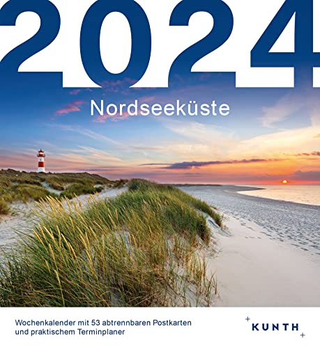 Nordseeküste - KUNTH Postkartenkalender 2024: Hochwertiger Tischkalender mit 53 traumhaften Postkarten (auch zum Aufhängen) (KUNTH Postkartenkalender 52 Wochen) von Kunth
