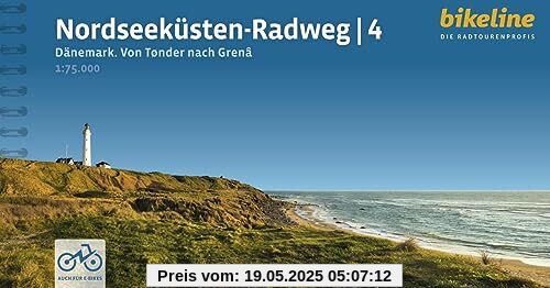 Nordseeküsten-Radweg. 1:75000 / Nordseeküsten-Radweg Teil 4: Dänemark - Von Tønder nach Grenâ, 820 km, 1:75.000, GPS-Tracks Download, LiveUpdate