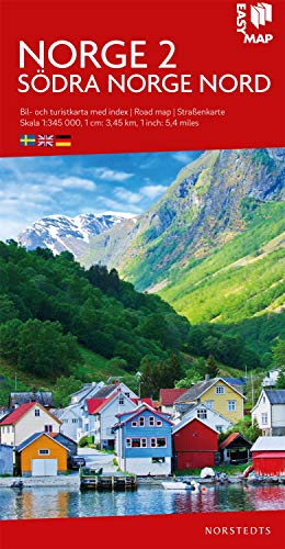 Norge 2 Södra Norge nord: Easy Map Norway