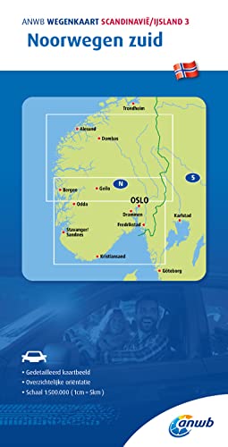 Norway South road map (3) (Wegenkaart, Band 3)