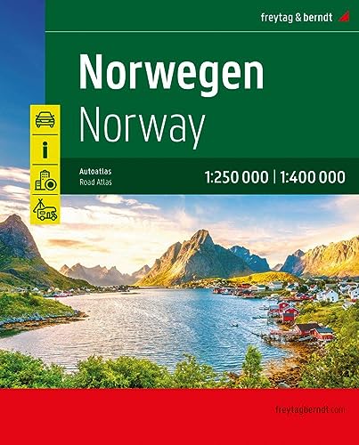 Norwegen, Autoatlas 1:250.000 - 1:400.000, freytag & berndt: Superatlas mit Spiralbindung, Camping- und Stellplätze, Freizeitinfos (freytag & berndt Autoatlanten) von Freytag-Berndt und ARTARIA