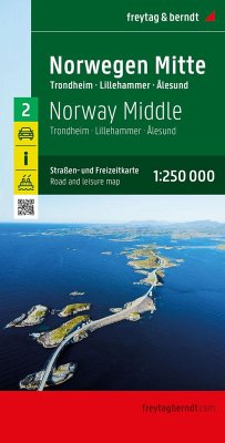 Norwegen Mitte, Straßen- und Freizeitkarte 1:250.000, freytag & berndt von Freytag-Berndt u. Artaria