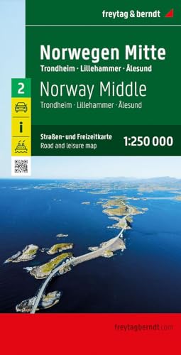 Norwegen Mitte, Straßen- und Freizeitkarte 1:250.000, freytag & berndt: Trondheim - Lillehammer - Alesund (freytag & berndt Auto + Freizeitkarten)