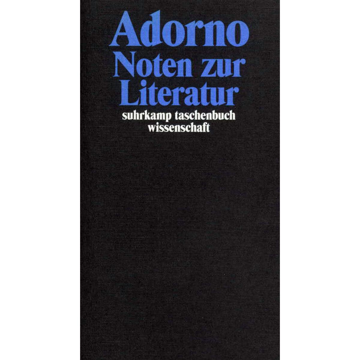 Noten zur Literatur Noten zur Literatur von Suhrkamp Verlag
