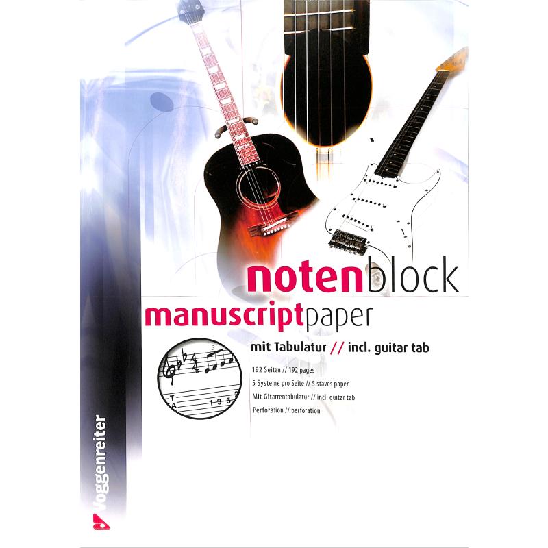 Notenblock mit Tabulatur Notenblock mit Tabulatur