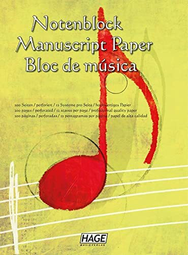 Notenblock: Für eigene Kompositionen und Musikideen Notenblock: Für eigene Kompositionen und Musikideen