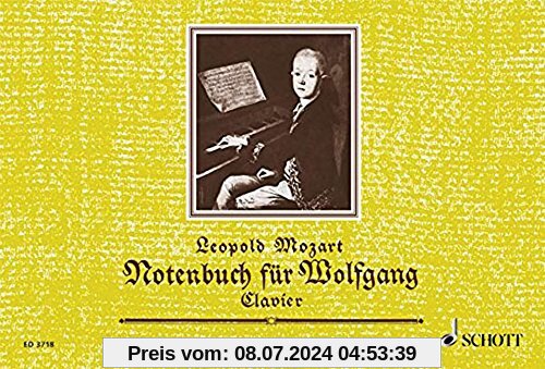 Notenbuch für Wolfgang: Eine Auswahl der leichtesten Stücke. Klavier.