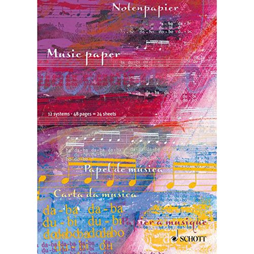 Notenheft Din A4 hoch: 48 Seiten, 24 Blatt, perforiert, 12 Systeme (Schott-Komponisten-Karte) von Schott Publishing