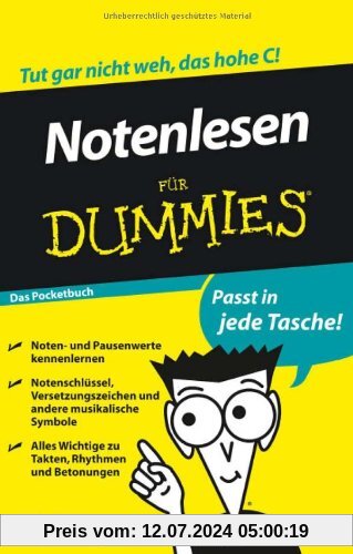 Notenlesen für Dummies Das Pocketbuch (Fur Dummies)