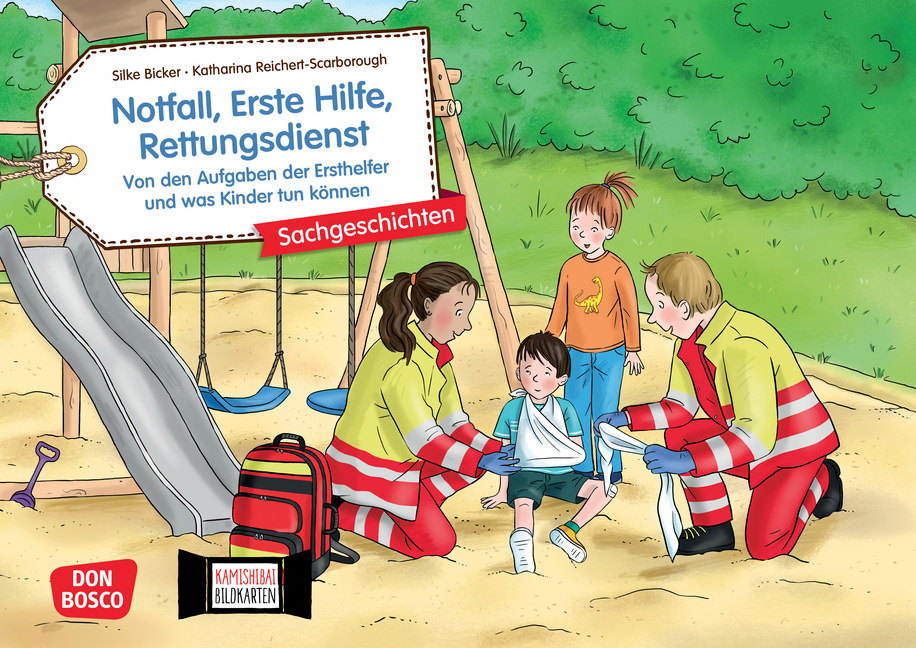 Notfall, Erste Hilfe, Rettungsdienst. Von den Aufgaben der Ersthelfer und was Kinder tun können. Kamishibai Bildkartenset Notfall, Erste Hilfe, Rettungsdienst. Von den Aufgaben der Ersthelfer und was Kinder tun können. Kamishibai Bildkartenset von Don Bosco Medien