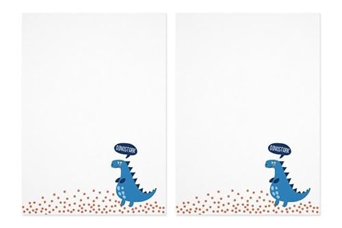 Notizblock-Set Dinosaurier (für Kinder): 2er Set, DIN A6 je 25 Blatt