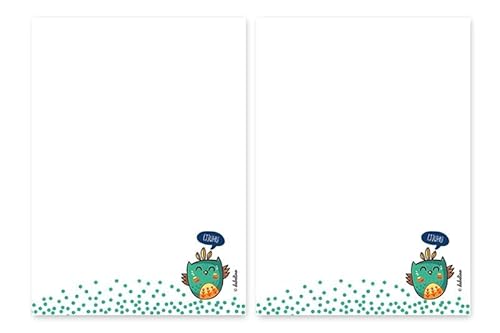 Notizblock-Set Eulen (für Kinder): 2er Set, DIN A6 je 25 Blatt