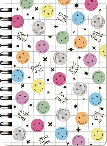 Notizblock Smile: Notizblock A5 mit Spiralbindung, Folienveredelung, linert/punktkariert, 80 Blatt, vegan, To-do`s inkl. Stickerbogen - SchreibLiebe Notizblock Smile: Notizblock A5 mit Spiralbindung, Folienveredelung, linert/punktkariert, 80 Blatt, vegan, To-do`s inkl. Stickerbogen - SchreibLiebe von Korsch Verlag