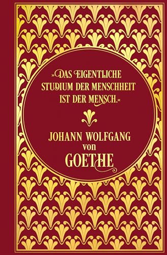 Notizbuch Goethe: Leinen mit Goldprägung, unliniert, Lesebändchen, karminrot, 14,0 x 21,5 cm von Nikol