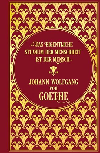 Notizbuch Goethe: Leinen mit Goldprägung, unliniert, Lesebändchen, karminrot, 14,0 x 21,5 cm von NIKOL