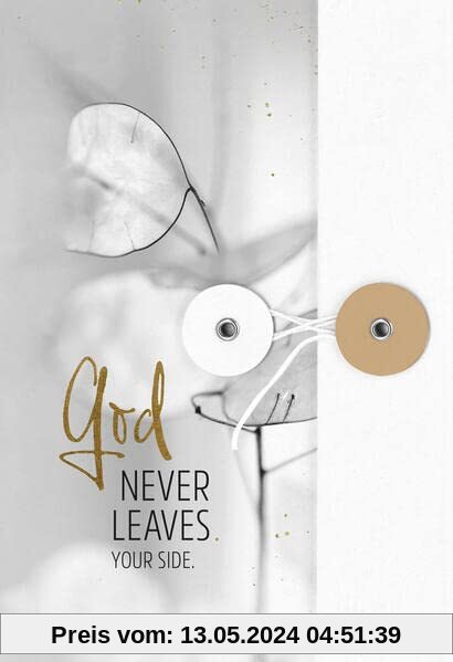 Notizbuch mit Knopf - God never leaves your side (Grace & Hope)