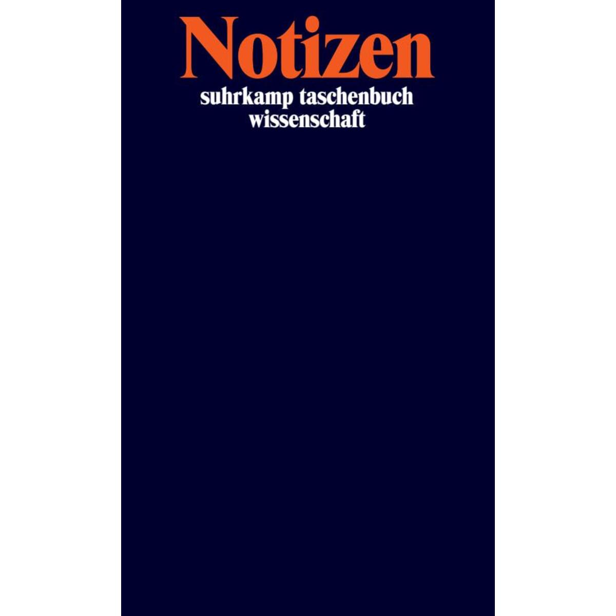 Notizbuch suhrkamp taschenbuch wissenschaft von Suhrkamp Verlag
