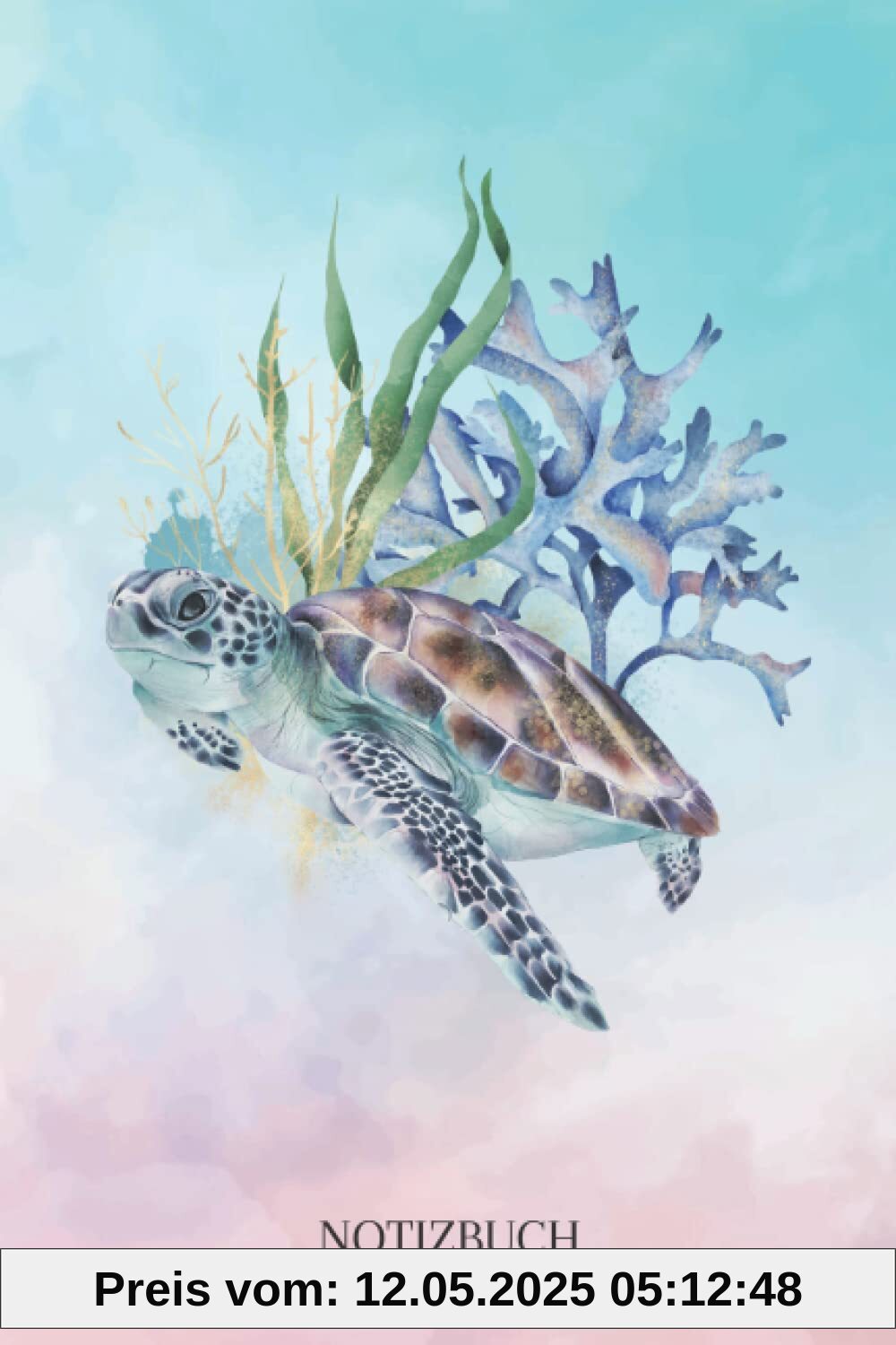 Notizbuch: Notizbuch Schildkröte, A5 (6'x9'), 120 linierte Seiten