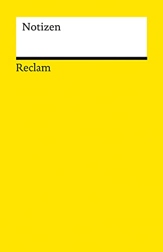 Notizen: Das kleine Reclam-Notizbuch blanko von Reclam, Philipp, jun. GmbH, Verlag