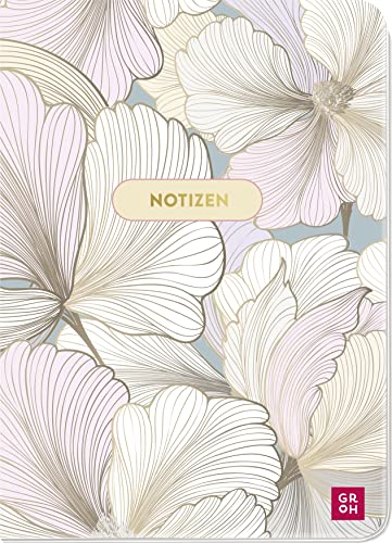 Notizheft Blütenzauber Goldene Blüten: Notizbuch im DIN A6-Format mit 48 Seiten, Punkteraster und einem flexiblem Einband mit edlem Gold- und Strukturfinish sowie runden Ecken Notizheft Blütenzauber Goldene Blüten: Notizbuch im DIN A6-Format mit 48 Seiten, Punkteraster und einem flexiblem Einband mit edlem Gold- und Strukturfinish sowie runden Ecken