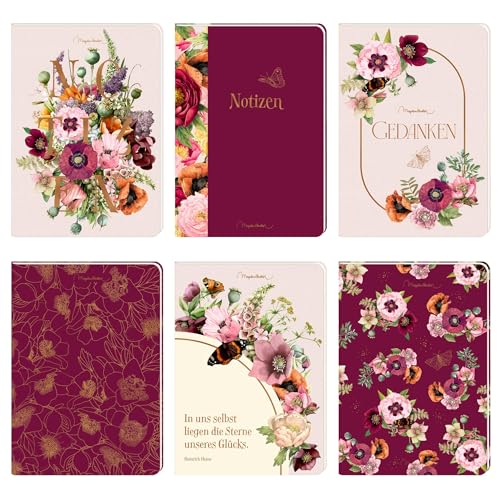 Notizhefte DIN A5 – Blütenzauber: Marjolein Bastin: liniert, mit Strukturkarton, in 6 Designs Notizhefte DIN A5 – Blütenzauber: Marjolein Bastin: liniert, mit Strukturkarton, in 6 Designs