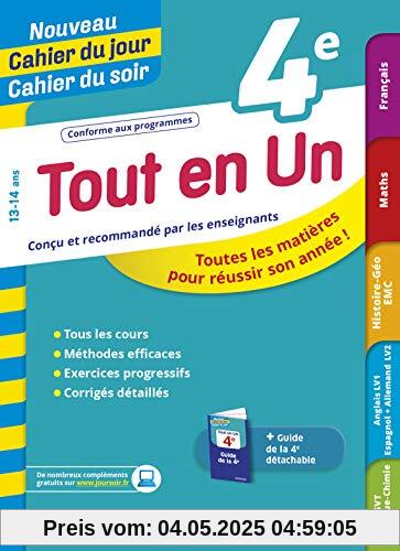 Nouveau Cahier du Jour / Cahier du Soir - Tout en un 4e (Jour soir Tout en un collège)
