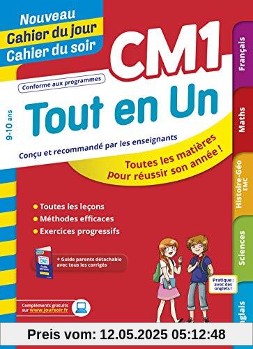 Nouveau Cahier du Jour / Cahier du Soir - Tout en un CM1 (Jour soir Tout en un primaire: Toutes les matières pour réussir son année)