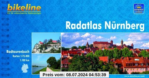 Nürnberg, Radatlas: 1:75000. Fränkische Schweiz, Frankenalb, Fränkisches Seenland, Romantisches Franken, Aischgrund, wetterfest/reißfest