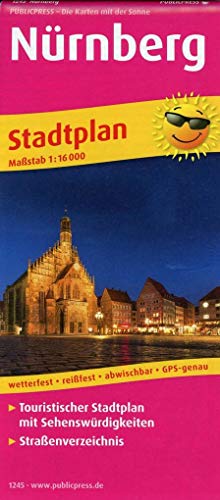 Nürnberg: Touristischer Stadtplan mit Sehenswürdigkeiten und Straßenverzeichnis. 1:16000 (Stadtplan: SP)