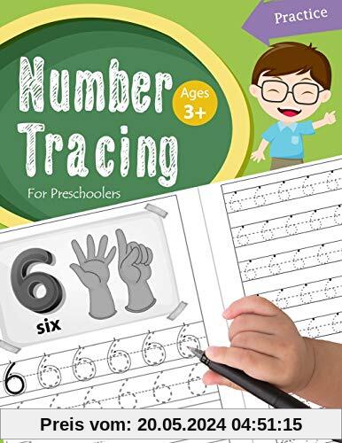 Number Tracing Book for Preschoolers: Number tracing books for kids ages 3-5,Number tracing workbook,Number Writing Practice Book,Number Tracing Book. Learning the easy Maths for kids