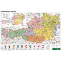 Österreich Organisiation Planokarte 1 : 1 400 000
