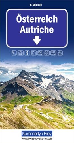 Kümmerly+Frey Strassenkarte Österreich 1:500.000: Inkl. Transitpläne, Ortsverzeichnis und Reiseinformationen von Hallwag Kümmerly+Frey