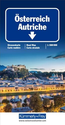 Kümmerly+Frey Strassenkarte Österreich 1:500.000: Inkl. Transitpläne, Ortsverzeichnis und Reiseinformationen von Kmmerly und Frey