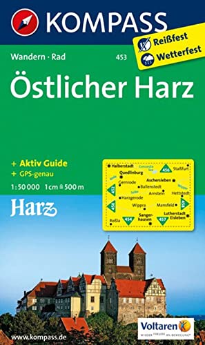 KOMPASS Wanderkarte 453 Östlicher Harz 1:50.000: Wanderkarte mit Aktiv Guide und Radwegen.
