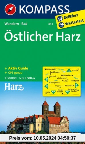Östlicher Harz: Wanderkarte mit Aktiv Guide und Radwegen. GPS-genau. 1:50000