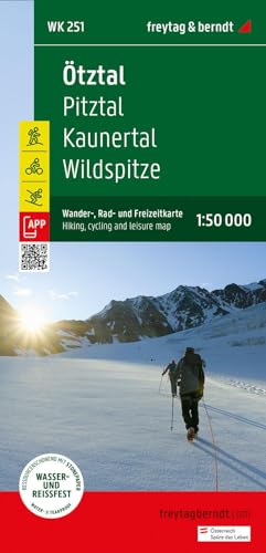 Ötztal, Wander-, Rad- und Freizeitkarte 1:50.000, freytag & berndt, WK 251: Pitztal - Kaunertal - Wildspitze, mit Infoguide, GPX Tracks, wasserfest ... & berndt Wander-Rad-Freizeitkarten, Band 251)