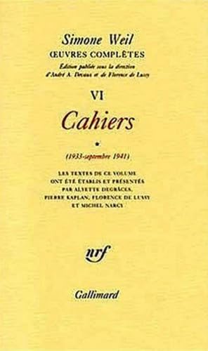 Œuvres complètes: Cahiers (1933 - Septembre 1941) 1 (6)