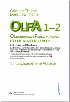 OLFA 1-2: Oldenburger Fehleranalyse für die Klassen 1 und 2 von isb Institut für sprachliche Bildung