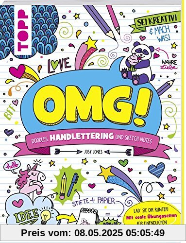 OMG! Doodles, Handlettering und Scribbles: Lad' sie dir runter! Mit coolen Übungsseiten zum Ausdrucken und Loskritzeln!