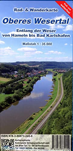 Oberes Wesertal: Entlang der Weser von Hameln bis Bad Karshafen von KKV