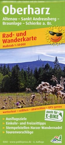 Oberharz - Altenau, St. Andreasberg, Braunlage, Schierke am Brocken: Rad- und Wanderkarte mit Ausflugszielen, Einkehr- & Freizeittipps und ... 1:50000 (Rad- und Wanderkarte: RuWK) von FREYTAG-BERNDT UND ARTARIA